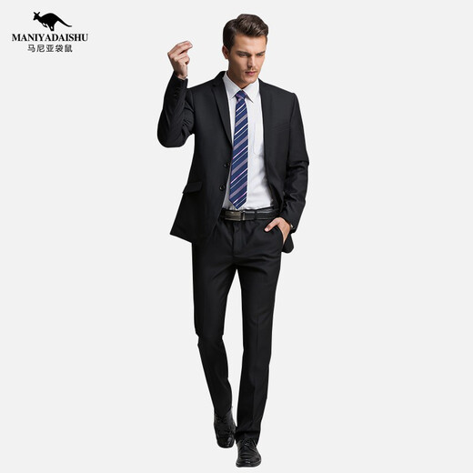 Manya kangaroo suit men's business formal suit men's suit outer version slim fit groomsman groom wedding casual business attire men's single top 185 [54/3XL size] suitable for 160-175Jin [Jin equals 0.5 kg]