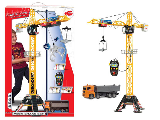 DICKIE TOYS 121cm large remote control crane children's engineering vehicle toy 7-channel control