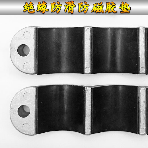 一字三芯铝合金高压电缆固定夹具JGW3-13567电缆卡扣线夹卡箍定制 JGW(3)-7 电缆外径(100-120)