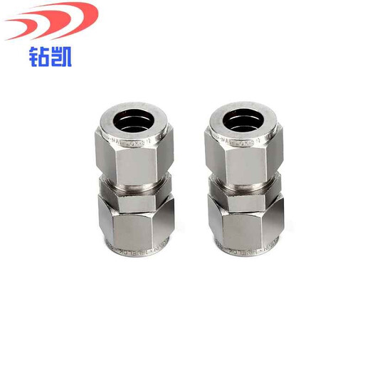 Zhuankai 304 stainless steel ferrule type straight-through intermediate joint, equal diameter, different diameter, large and small head joint, variable diameter straight-through pipe joint 8-8