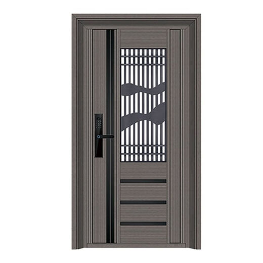 Qinkai Korean style door ventilation door 304 stainless steel single door thickened entry residential area single push-pull entry door security door style 7 201