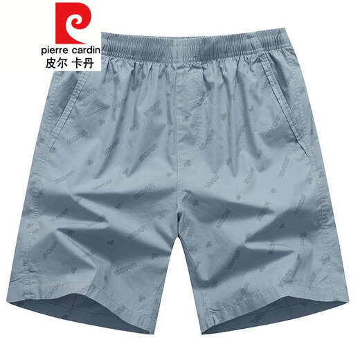 Pierre Cardin Summer Coton Shorts pour 5 points en ligne de grande taille Lâche grande taille Grand short imprimé plage décontractée à cinq points Mid-pant