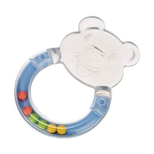 Rikang (rikang) baby teether, baby molar teether, oral chewing gum, children's toy, soothing chewing gum cartoon shape, 3345 bear teether, red