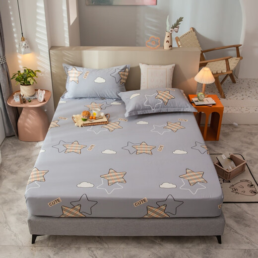 Avon Ting pure cotton fitted sheet single piece pure cotton bed sheet non-slip bed cover 1.8m mattress protector all-inclusive dust cover Annuan Ruxiami 150cmx200cm