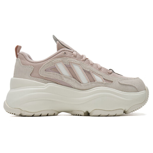 Adidas (adidas) Clover Women's Shoes Sports Shoes 25 Autumn New Sports and Leisure Shoes Lightweight Breathable Thick Sole Heightening Daddy Shoes Hanyu White/Gray Taupe Brown/Spot Speed ​​​​ 37 (Inner Length 230mm)