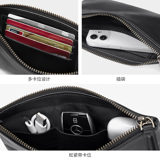 高尔夫（GOLF）男士钱包头层牛皮多卡位长款钱包轻银行卡包拉链皮夹钱夹礼盒装
