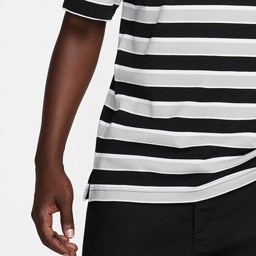 NIKE/Nike Spring Men's Lapel Striped Sport Short Sleeve FN3897-010 L