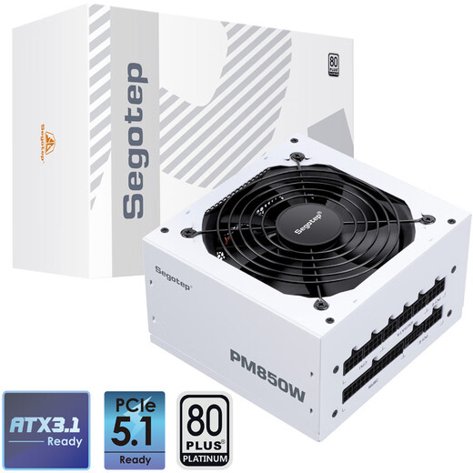 Xingu (segotep) PM850W platinum full module power supply white (platinum gold/ATX3.1 supports 5070Ti/5060Ti graphics card/14cm short shell body) desktop chassis power supply