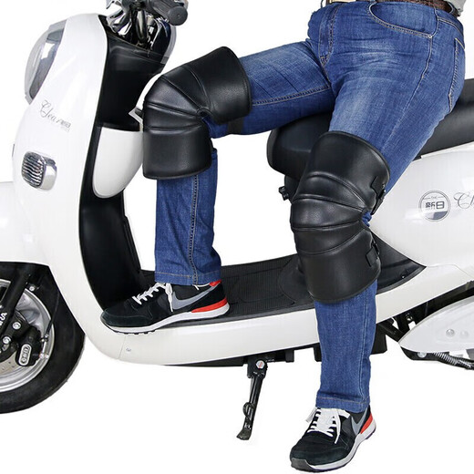 Bovonik knee pads, motorcycle knee pads, winter cold protection, thickened knee pads, battery car protective gear, leg pads, knee pads, short black