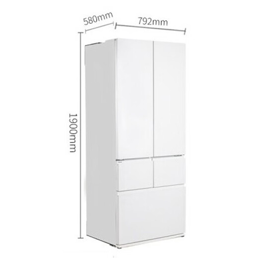 Panasonic built-in ultra-thin refrigerator 58cm 453L multi-door refrigerator Ultrasonic humidification and preservation Nanoyi deodorization and sterilization Pearl white with automatic ice maker NR-EW45TGA-W