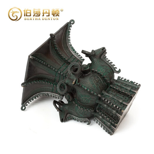 Bertha DENTON (BERTHA DENTON) Four Sheep Square Ornaments Antique Bronze Ward Dingjiu Cabinet Decoration Ornaments Copper Crafts Opening High-end Gifts 14cm [Brass Model]