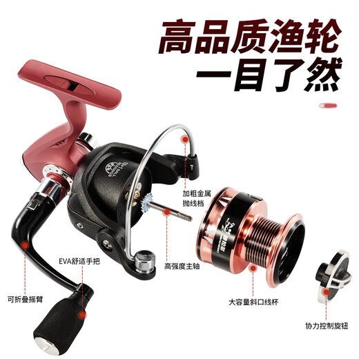 Wolf King fishing reel 5000 model Prado spinning wheel 10+1 shaft gap-free fish wheel rock fishing lure sea fishing wheel fishing accessories fishing gear