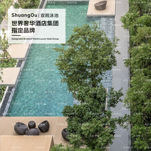 双鸥陶瓷 双鸥户外灰色大理石材别墅民宿游泳池水池陶瓷马赛克景观鱼池瓷砖 Y9758 300*300*6