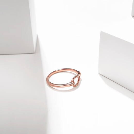 Chao Acer Zhi Jian Finger Buckle 18K Gold Ring for Women Rose Gold Color Gold Bracelet Ring Buckle Stackable Wear as a Birthday Gift for Your Girlfriend C No. 13