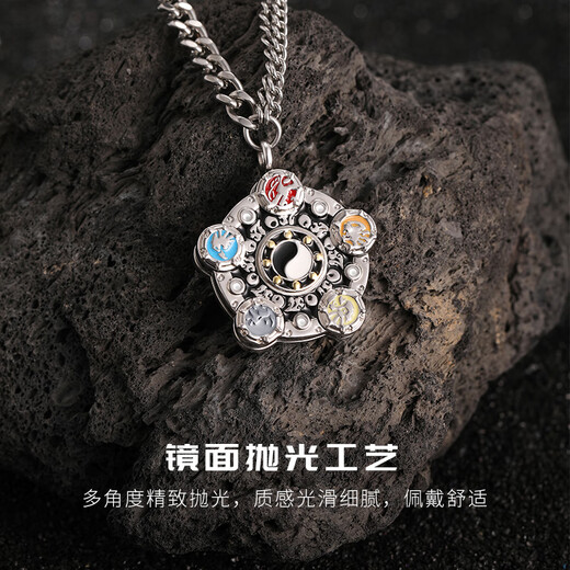 Clect Keli Armor Warrior Emperor Xia Five Elements Armor Necklace Fashion Personalized Pendant Clavicle Chain Birthday Gift to Boyfriend Five Elements Armor Necklace