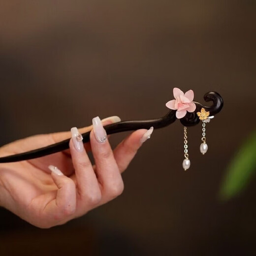 Love for two generations, tassel imitation sandalwood hairpin, new Chinese style hairpin, ancient style headband, birthday and Valentine's Day gift for girlfriend, exquisite gift box