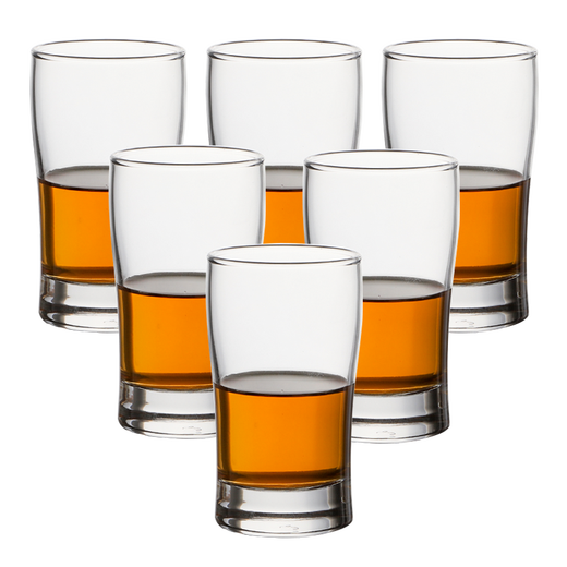 Oufanmei 6-pack household lead-free glass beer mugs, creative small wheat beer mugs, white wine glasses, spirits glasses, 6 pieces/slim style - 148ml