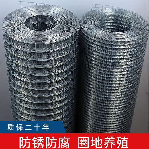 Zhongji Wanxing hot-dip galvanized wire mesh steel mesh breeding mesh anti-rust window sealing balcony wire mesh chicken pigeon rabbit cage anti-rat and snake fence 1 meter high 0.6 cm hole 0.6mm thick 1 meter long retail