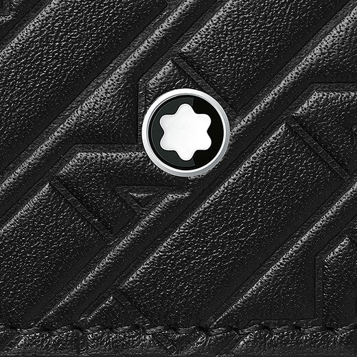 万宝龙MONTBLANC 劲黑系列时尚牛皮革8卡位钱夹 128638 礼物