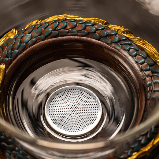 Porcelain brand tea set, Year of the Dragon automatic tea set, complete set of home lazy anti-scalding Kung Fu tea set, office high-end gift tea set, transparent Dragon Roar Nine Heavens automatic tea set without cup 1 piece