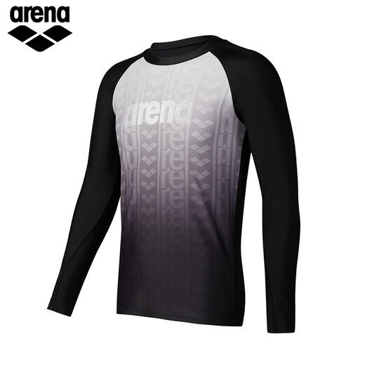 Arena arena traje de baño para hombres diseño de manga larga protección solar surf de altura alta y cómoda traje de baño top 5010 negro l