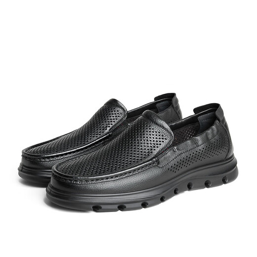 Belle geschlagen atmungsaktive Freizeitschuhe Herreneinkaufszentrum Gleiche Schaf Leder Business Lederschuhe 8jq01bm4 schwarz 41
