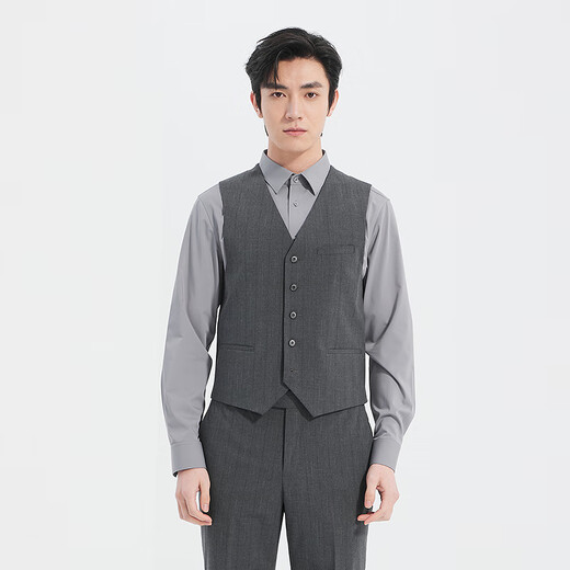 Lilang Shopping Mall Same Style Three-piece Suit Set Nine-Point Pants Version 2025 Spring Men's Formal Wear Gray and Black (25CXF071SA) 170A