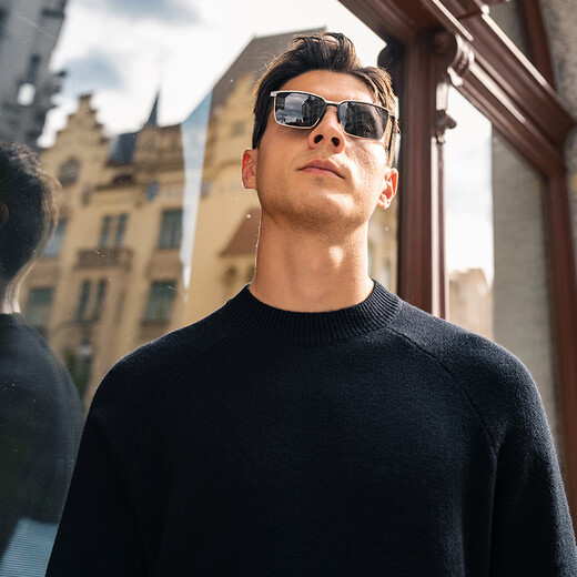 Mr. Bu Thick Sweater Dry Cleaning 2025 Spring and Autumn Half Turtle Neck Long Sleeve Wool Sweater BT15511 Business Edition Deep Ocean Blue 2XL /185