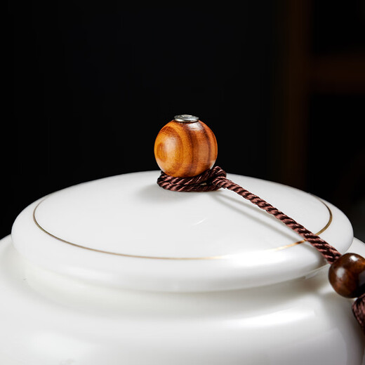 Qingxing Tea Can Sealed Can Storage Can Scented Tea Pu'er High-end Large Large Capacity Ceramic Household Moisture-Proof Gift Ceramic Tea Can-Ink Landscape 1000ml