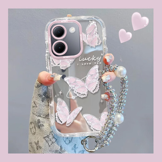 The best choice is suitable for vivoY100i mobile phone case y93s new Y78m mirror y77e all-inclusive Y72t small fresh butterfly y36ins style y30 creative women's fall-proof Y10 protective case Y3 k846 blue butterfly vivo Y33T