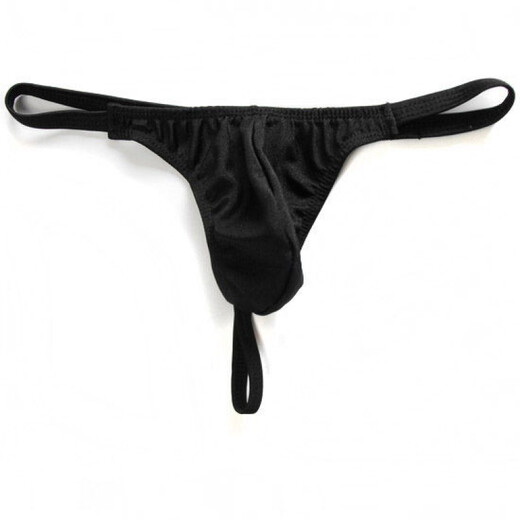 Men's super sexy underwear exposed hips men's thongs thin trousers elastic tight low waist thin belt T-trousers U convex bag sexy underwear alternative sexy SM erotic blue XXL