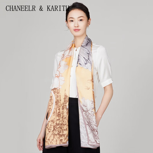 Chaneelr / Karith Shek Scarf 2025 New Mulberry Silk Fashion Women's Scarf Gauze Scarf Birthday
