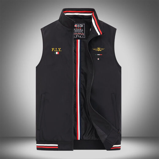Kaiji Ruichun Sommerhai Standing Kragen Casual Weste Jacke Herren junger Weste Lose große ärmellose Weste 702 Blau dünn L 175
