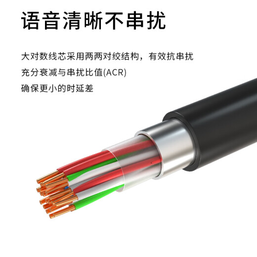 Boyang outdoor large pair cable telephone cable voice communication cable 10 pairs large pair cable HYA-10*2*0.4 wire diameter 100 meters BY-Cat3-SW10X-100M