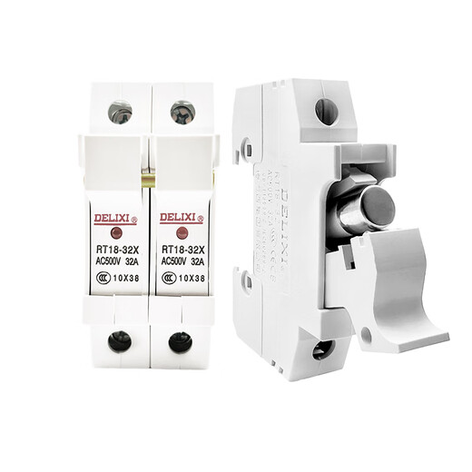 Delixi low voltage fuse fuse base rt18-32x fuse body 10*38rt-14 fuse core 10 pieces RT18-63X3P with light 14*51