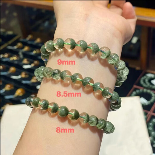 WSAY Green Ghost Cornucopia Crystal Bracelet for Men and Women Ghost Crystal Melaleuca Green Crystal Beads Full of Stars Bead Diameter Approximately 6mm Single Circle