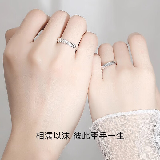 RHM Platinum Ring Women's Platinum Diamond Ring Couple Wedding Ring High-end Valentine's Day Gift for Girlfriend Platinum Diamond Ring (Female) + Certificate + Gift Box