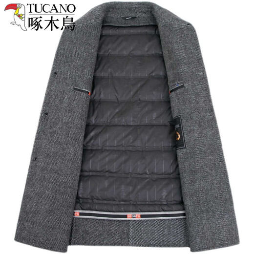 Pecker léger Luxury Luxury haut de gamme Cachemire Double face manteau en laine pour hommes de la veste moyenne d'âge moyen hiver épaissis de la revanche de chameau 175 / L