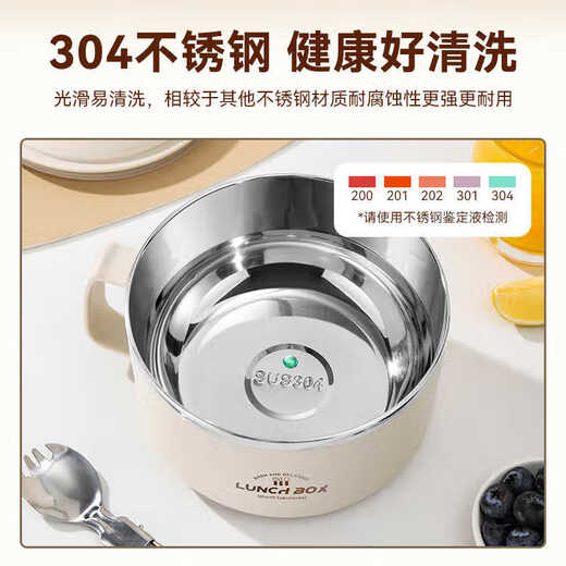 OQB Bol de nouilles instantanées allemandes pour le salon spécial pour lunch spécial bol pour dortoir pour les étudiants en acier inoxydable bol nouilles [304 en acier inoxydable] noble noir 1350 ml