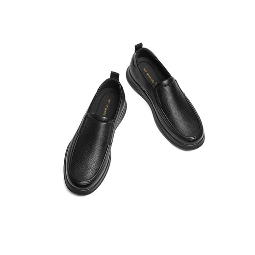 
Red Dragonfly Left Month Casual Leather Shoes 2025 Spring Men's Casual Shoes Middle-aged and Elderly Shoes WTA15124 Black 43