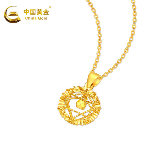 CHINA GOLD K gold necklace dream catcher Mobius chain clavicle chain for mother and wife birthday gift about 1g