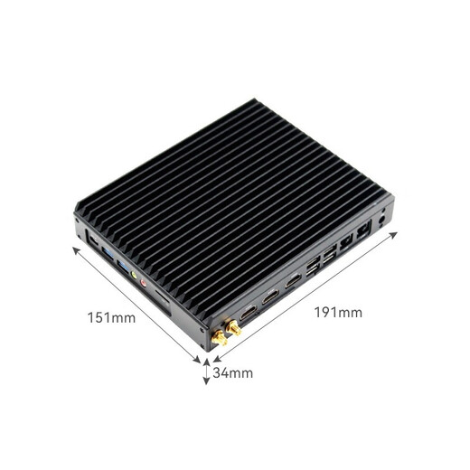Yanqin industrial computer 12th generation Celeron J6412 industrial control host mini host thin client terminal soft routing supports Linux system J6412 CPU 8G memory/128G solid state drive