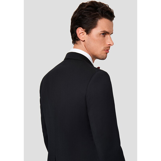 Blue Leopard (LAMPO) Special Offer Basic Wardrobe All-Season Men's Suit Jacket Black Business Suit Jacket Men Black 44 (165) C