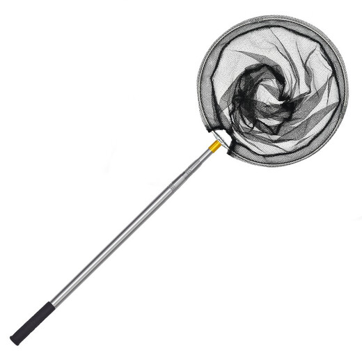 Grsaed fishing net 2.5 meters thickened stainless steel retractable net pole lightweight portable fishing net pocket net head set