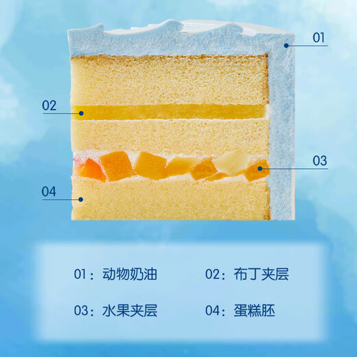 GANSO No. 8 Dream Set sail fresh milk cake 800g birthday cake animal cream gift same-day delivery in the same city