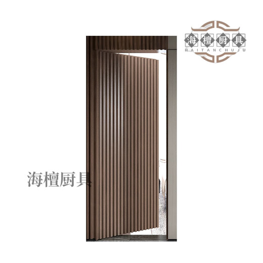 妙普乐2024新款隐形门和墙一体背景墙格栅门实木格栅木饰面无框门电视暗 隐形门意向金