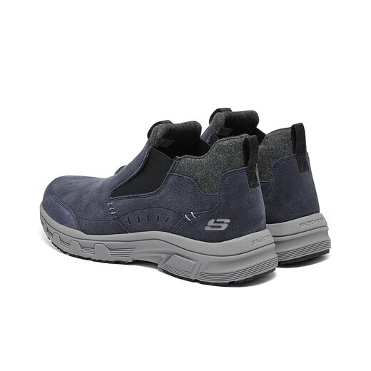 Skechers men's shoes trendy and versatile high-top men's boots business work shoes comfortable soft sole cushioning casual sports shoes 237283C