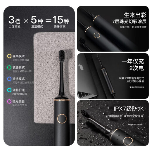 Bayer's flagship sterilizing version of the electric toothbrush for adults, smart sonic soft-bristle gum protection, automatic for couples, men and women, gift box for friends and students, G1s pro