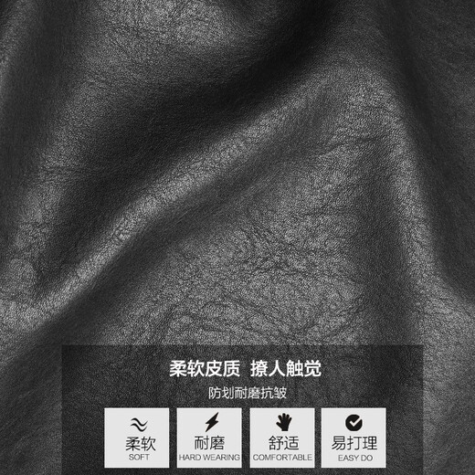 French COW Briefcase Trendy Fashion Men's Bag Casual Business Large Capacity Horizontal Handbag Shoulder Crossbody Laptop Bag C-6668 Black