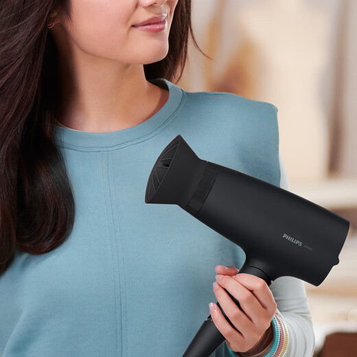 Philips hair dryer 3 series small flower tube low temperature quick drying high power negative ion hair care black foldable hair dryer for student dormitory birthday gift